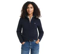 GANT Jersey De Mujer Con Troyer - Cable Half-Zip, Punto Trenzado, Stretch Co...
