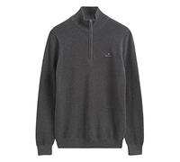 GANT Jersey de Punto Media Cremallera para Hombre, Color Gris Oscuro, Gris Oscuro, XL