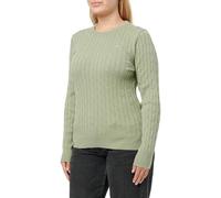 GANT Jersey elástico de algodón con Cuello en C para Mujer, Faded Sage, S