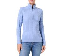 GANT Jersey elástico de algodón para Mujer con Media Cremallera, Cielo Claro., XS