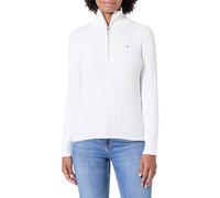 GANT Jersey elástico de algodón para Mujer con Media Cremallera, Fuente de Huevo., L