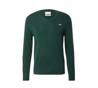 GANT Extrafina Lana de Cordero con Cuello en V Suter Pulver, Tartán Green, XL Hombres