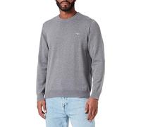 GANT Jersey Mela de algodón para Hombre con Cuello en C, Color Burdeos, Gris Melange092, L