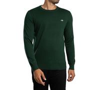 GANT Jersey Mela de algodón para Hombre con Cuello en C, Color Burdeos, Verde del Tartán, L