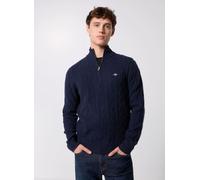 GANT Lambswool Cable Half Zip S Azul