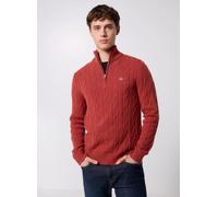 GANT Lambswool Cable Half Zip S Naranja