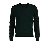 GANT Lana de cordero extrafina con cuello en V, Tartán Green, M