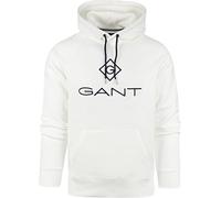 GANT Lock Up Hoodie Sudadera con Capucha, Eggshell, XS para Hombre