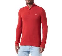 GANT Media Cremallera de piqué de algodón, Hierro Rojo, L