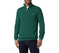 GANT Media Cremallera de piqué de algodón Suéter pulóver, Verde Oscuro, XXL para Hombre
