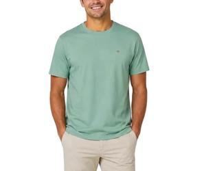 GANT Men's Regular Shield T-Shirt, Muted Turquoise