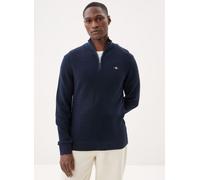 GANT Micro Textured Cotton Half Zip S Azul