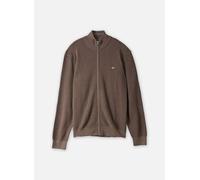 GANT Micro Textured Cotton Zip Cardigan L Marrón