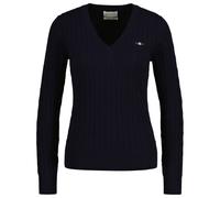 GANT Mujer Cable-Strickpullover - Stretch Algodón Cable V-Neck, Cable de Punto