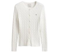 GANT Mujer Chaqueta de Punto - Stretch Algodón Cable Cárdigan, Punto, Logo