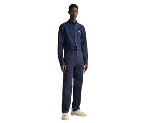 GANT Pantalones clásicos para Hombre de Sarga Regular Chinos, Marine, 44W / 30L