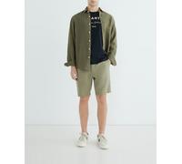 Gant Pantalones cortos con cordón ajustable en la cintura y tejido de lino en tono beige. Marrón L