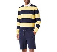 GANT Pantalones Cortos Informales REG Shield para Hombre, Color Azul Evening, estándar, Azul Noche, M