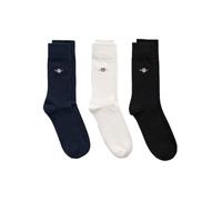 GANT Paquete de 3 Calcetines Shield Hombre, Negro, 40-42