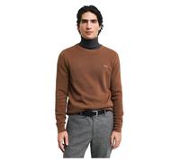 GANT Piqué de algodón con Cuello en C Suter Pulver, Hazelnut Melange, S Hombres