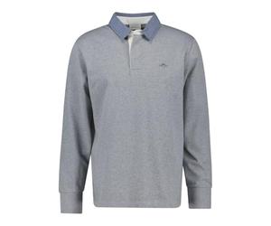 GANT Polo de Manga Larga para Hombre, Color Azul, Gris, 3XL
