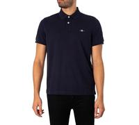 GANT Shield Polo de piqué SS con Escudo REG, Evening Blue, L para Hombre