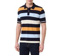 GANT Polo de Rayas SS, Azul Noche, M