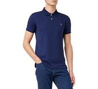 GANT Polo Original Slim Pique SS Rugger para Hombre, Azul Evening, Talla M, Azul Noche, M