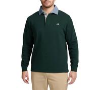 Gant Polo para Hombre Reg Chambray Heavy Rugger, Tartán Green, XXL
