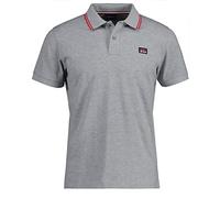 GANT Polo REG Contrast Pique SS Rugger para Hombre, Gris Jaspeado, estándar, Gris, XL
