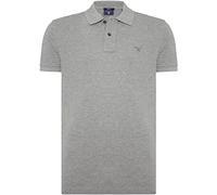 GANT Polo REG Contrast Pique SS Rugger para Hombre, Gris Jaspeado, estándar, Gris, XXL
