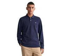 GANT Reg Shield LS Pique Rugger Camisa de Polo, Azul Noche, XXXXXL para Hombre