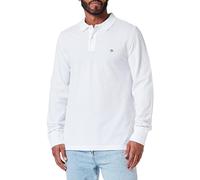 GANT Polo REG Shield LS Pique Rugger para Hombre, Color Blanco, Blanco, XL
