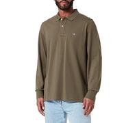 GANT Polo REG Shield LS Pique Rugger para Hombre, Color Verde, Juniper Green., L