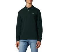 GANT Polo Reg Shield LS Pique Rugger para Hombre, Tartán Green, M