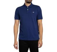 GANT Polo Reg Shield SS Pique para Hombre, Azul Marino., L