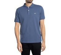 GANT Polo Reg Shield SS Pique Polo para Hombre, Azul Marino, L