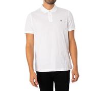GANT Polo Reg Shield SS Pique Polo para Hombre, Blanco, XL