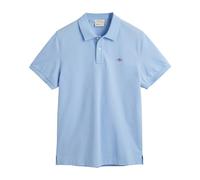 GANT Polo Reg Shield SS Pique Polo para Hombre, Capri Blue, M
