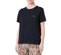 GANT Printed Archive Shield T-Shirt Camiseta, Negro, M Mujeres