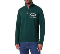GANT Printed Graphic Half Zip Sudadera, Tartán Verde, M para Hombre