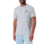 GANT REG Archive Shield EMB SS - Camiseta para Hombre, Color Gris, Gris, L