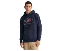 GANT Reg Archive Shield Hoodie Sudadera con Capucha, Evening Blue, L para Hombre