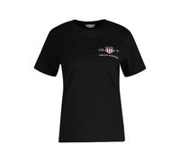 GANT Reg Archive Shield SS Camiseta, Negro, S Mujeres