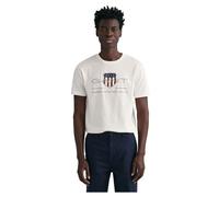 GANT Reg Archive Shield SS T-Shirt Camiseta, White, XL para Hombre
