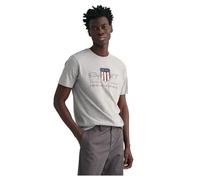 GANT REG Archive Shield SS - Camiseta para Hombre, Color Gris, Gris, XL