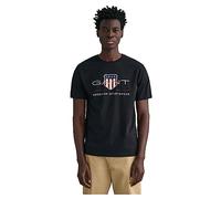GANT Reg Archive Shield SS T-Shirt Camiseta, Black, S para Hombre