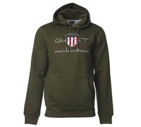GANT Reg Archive Shield-Sudadera con Capucha, Juniper Green, M para Hombre