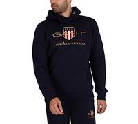 GANT REG Archive Shield - Sudadera con Capucha para Hombre, Color Azul, Azul Noche, M