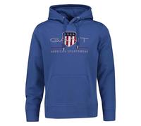 GANT Reg Archive Shield-Sudadera con Capucha, Vintage Azul, M para Hombre